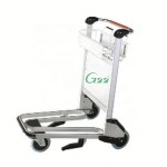 Airport Baggage Trolley Manufacturer - Aluminum Handbrake 3 Wheels Cart