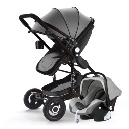 Luxury Stroller Factory - Luxury 3-in-1 Baby Stroller Stainless
