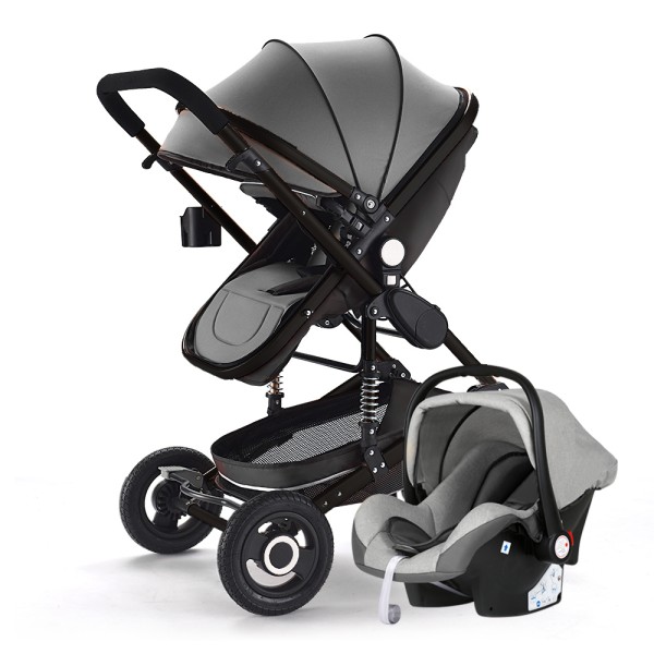 Luxury Stroller Factory - Luxury 3-in-1 Baby Stroller Stainless