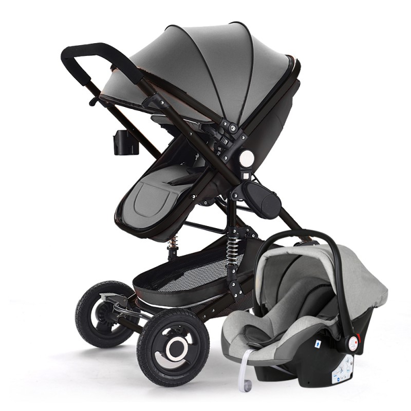 Luxury Stroller Factory - Luxury 3-in-1 Baby Stroller Stainless