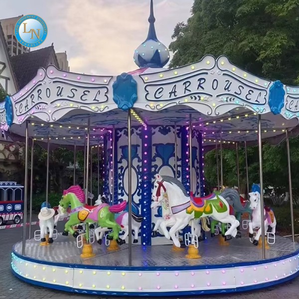 Double Deck Carousel Manufacturer - BV Approved Theme Park Ride