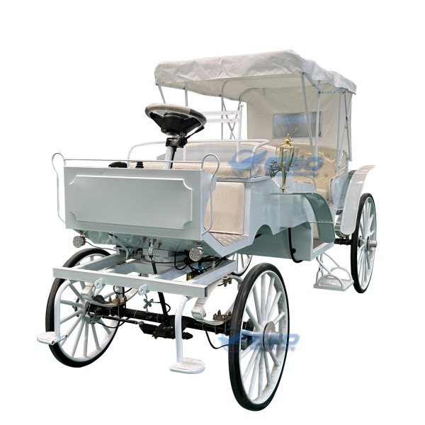 Sightseeing Carriage Factory - Elegant White Four Wheels Wholesale