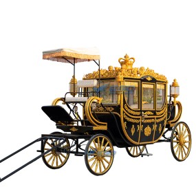 Royal Horse Carriage Factory - Luxury Black Gold Princess Carriage