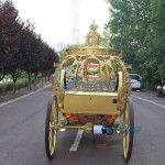 Pumpkin Carriage Manufacturer - Custom Gold Sculptured Electric Carriage