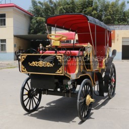 Sightseeing Carriage Factory - Black Red Wedding Tourism Carriage