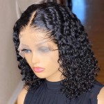 Lace Frontal Wig Manufacturer - Natural Color Raw Deep Wave Bob