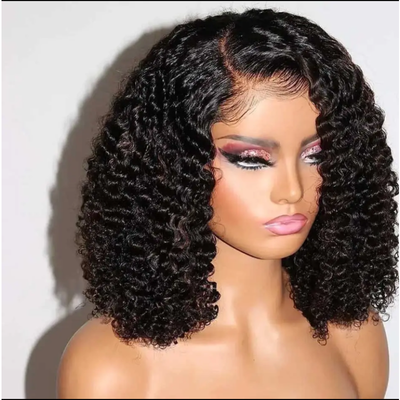 Bob Wig Manufacturer - Brazilian Jerry Kinky Curly Lace Frontal