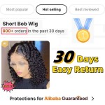 Lace Frontal Wig Manufacturer - Natural Color Raw Deep Wave Bob