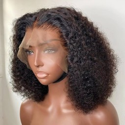 Bob Wig Manufacturer - Kinky Curly Short HD Lace Frontal