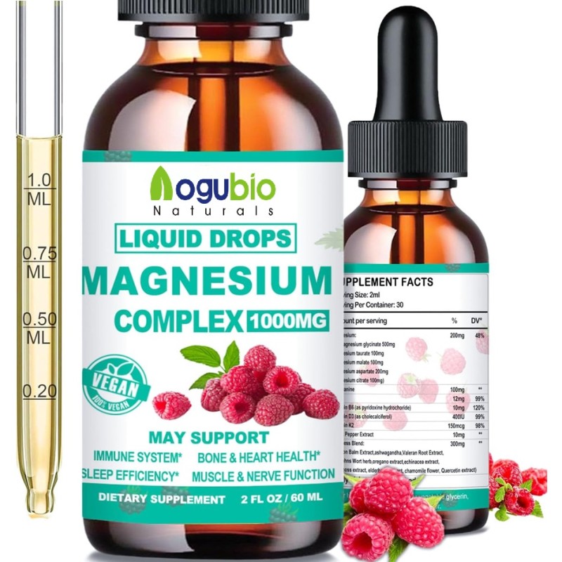Private Label Organic Magnesium Blend Glycinate Magnesium Liquid Drops / Magnesium Complex Drops Supplement