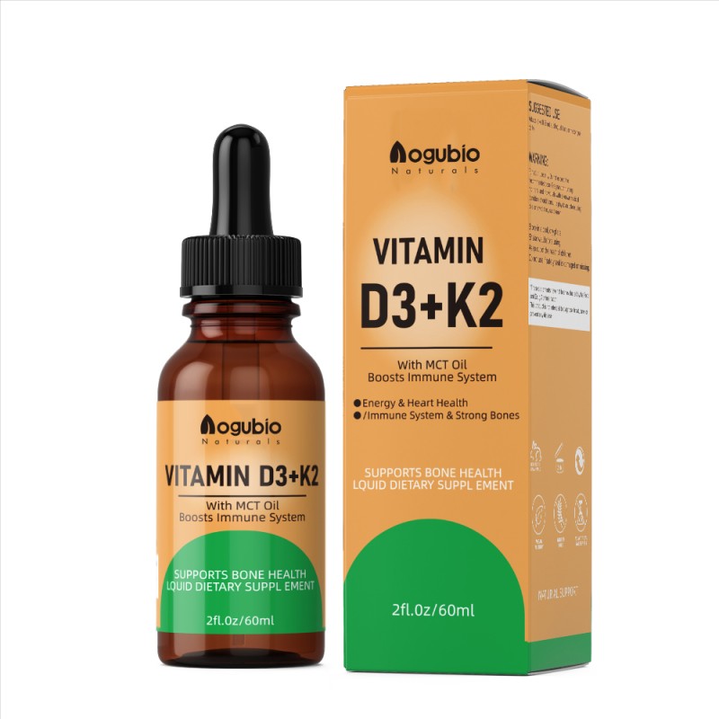 Private Label Nutrition Supplement Vitamin D3 K2 Drops Vitamin D3K2 Liquid Drops