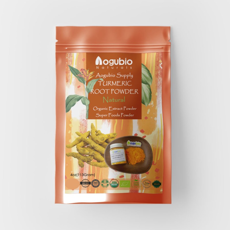 Aogubio OEM Private Label Pure Organic Plant Extract Turmeric Powder Turmeric Root Powder