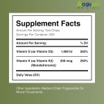 OEM Organic Vitamin D3 K2 Drops MCT Oil Non-GMO 35000 IU D3 5000 Vitamin D3