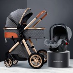 Baby Stroller Manufacturer - EN1888 3 in 1 Foldable Black