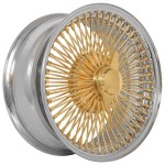 Wire Wheel Factory - 13x7 14x7 Gold Chrome Spokes