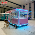Pink Food Truck Manufacturer - Double Axle Mobile