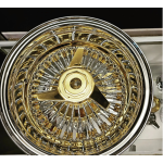 Wire Wheel Factory - 13x7 14x7 Gold Chrome Spokes