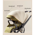 Baby Stroller Manufacturer - OEM Foldable Linen Large Basket Pram