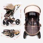 Baby Stroller Manufacturer - 3-in-1 High Landscape Sitting/Lie Folding