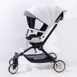 Double Stroller Factory - Linen 4 Wheel Foldable 2 in 1