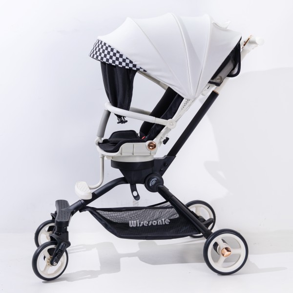 Double Stroller Factory - Linen 4 Wheel Foldable 2 in 1