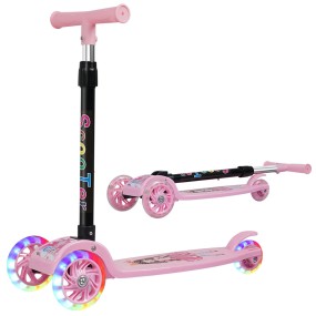 Children Scooter Manufacturer - Foldable 3 Wheel LED Scooter