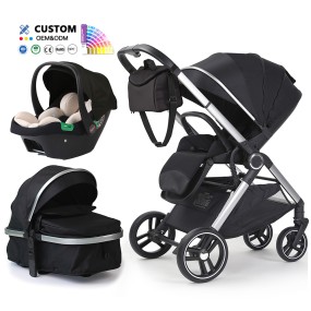 Baby Travel System Factory - Luxury 3 in 1 Carriage Pram