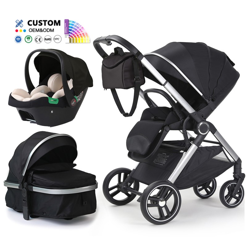 Baby Travel System Factory - Luxury 3 in 1 Carriage Pram