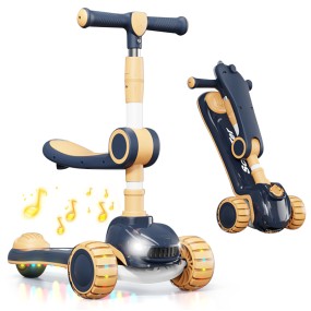 Kick Scooter Factory - 3 Wheel Music Light Scooter for Kids