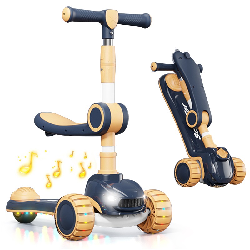 Kick Scooter Factory - 3 Wheel Music Light Scooter for Kids