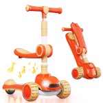 Kick Scooter Factory - 3 Wheel Music Light Scooter for Kids