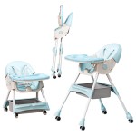 Baby High Chair Manufacturer - Silent Wheels Foldable Feeding