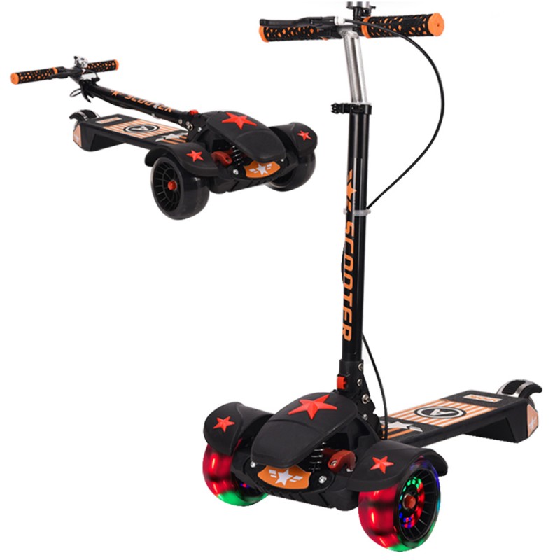 Kick Scooter Manufacturer - 3 Wheel Flash PU LED Scooter