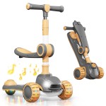Kick Scooter Factory - 3 Wheel Music Light Scooter for Kids