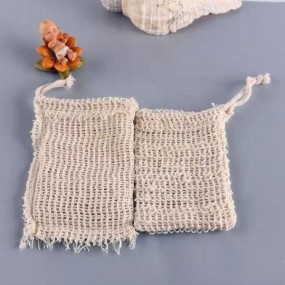 Customized Packaging Travel Exfoliation 100% Natural Organic Sisal Soap Bag for Scrub Body