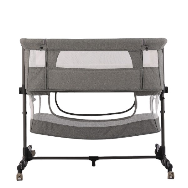 Portable Crib Manufacturer - Foldable Grey Mosquito Net