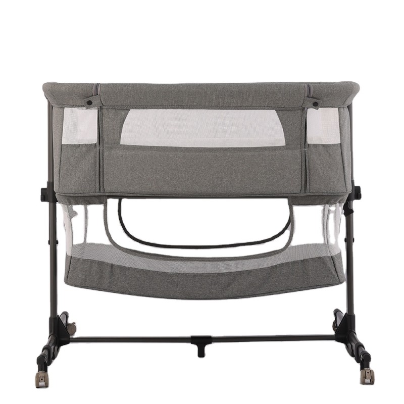 Portable Crib Manufacturer - Foldable Grey Mosquito Net