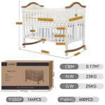 Baby Furniture Manufacturer - Multifunction Wooden Bed Rocking