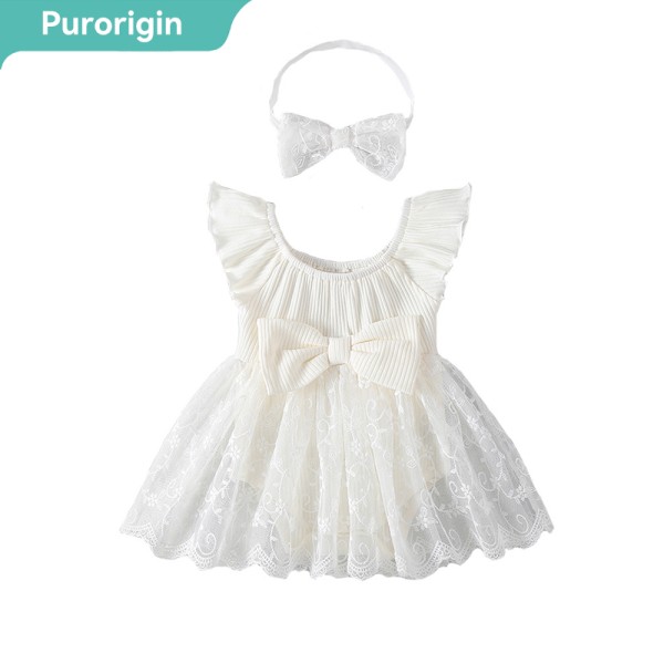 Wedding Dress Factory - Fashionable Puffy Laced Bow