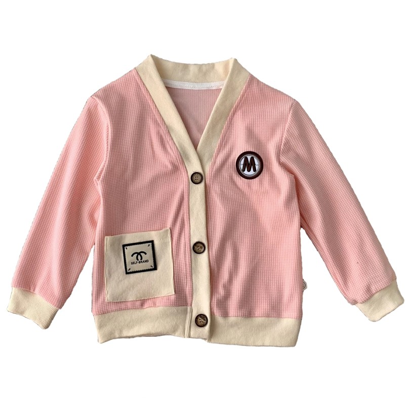 Infant Knitwear Manufacturer - Soft Polyester V-Neck Cardigan