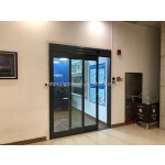 Automatic Door Project Manufacturer - Single Open Black Frame Glass Door