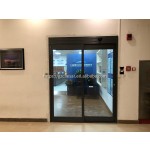 Automatic Door Project Manufacturer - Single Open Black Frame Glass Door