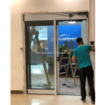 Automatic Door Project Manufacturer - Single Open Black Frame Glass Door