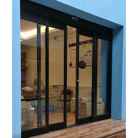 Sliding Door System Factory - Black Framed Glass Sliding Door