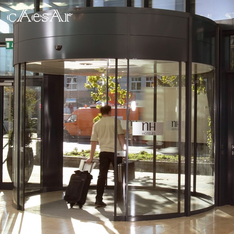 Sliding Door Factory - Motorized Circular Curve Glass Door