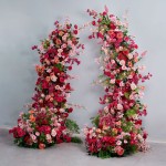Flower Arch Manufacturer - Pink Peony Rose Backdrop