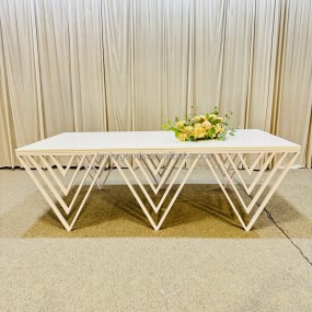 Glass Dining Table Factory - Stainless Steel Wedding Table