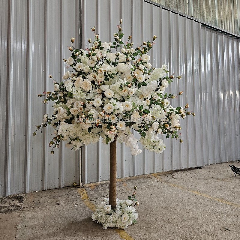Artificial Flower Tree Factory - Silk Rose Centerpiece Tree
