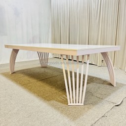 Welding Dining Table Manufacturer - MDF Stainless Steel Base