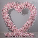 Flower Arch Factory - White Rose Heart Shape Decor